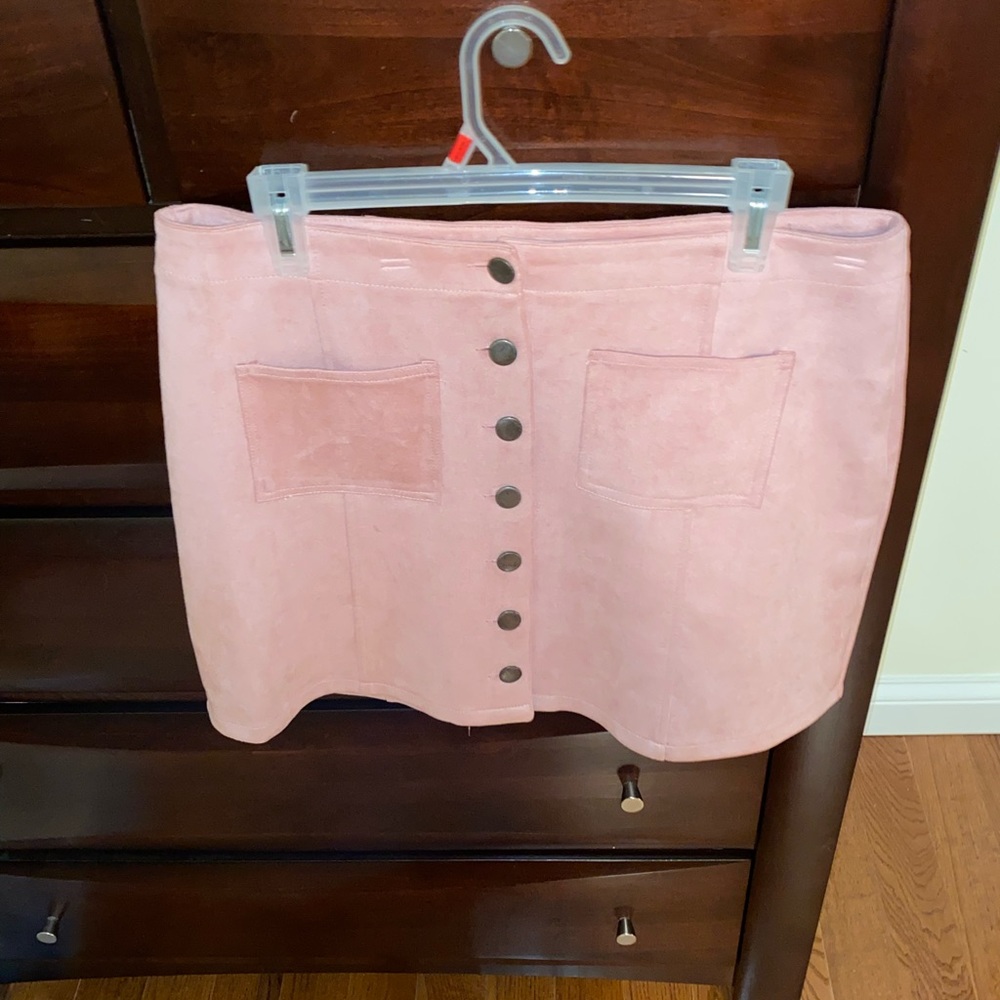 Faux suede skirt